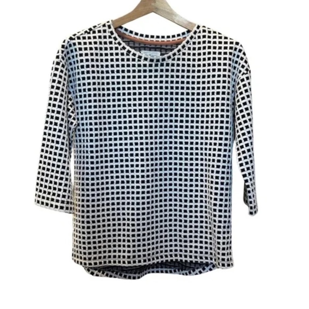 Lou & Grey Checked Knit Top